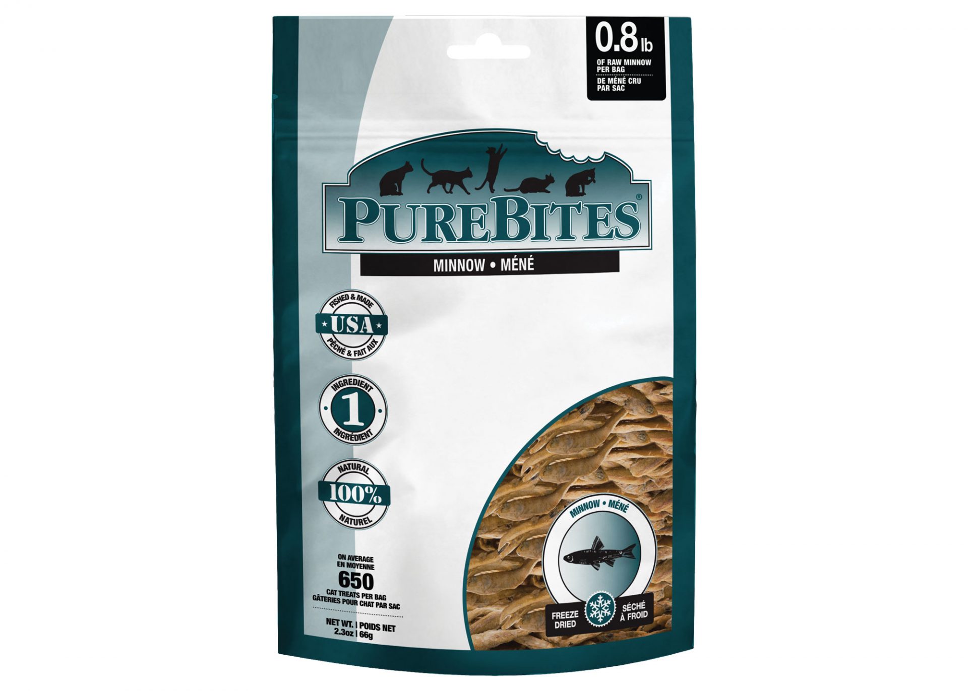 Healthy Paws PureBites pescado liofilizado.